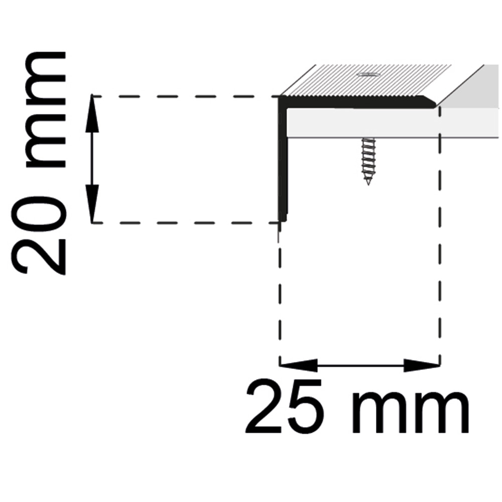Kantlist Habo A27 Mattsvart 20x25 mm
