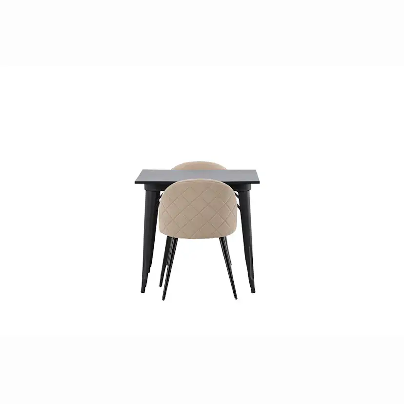 Matgrupp Venture Home Tempe med 2 Velvet Stitches Stolar