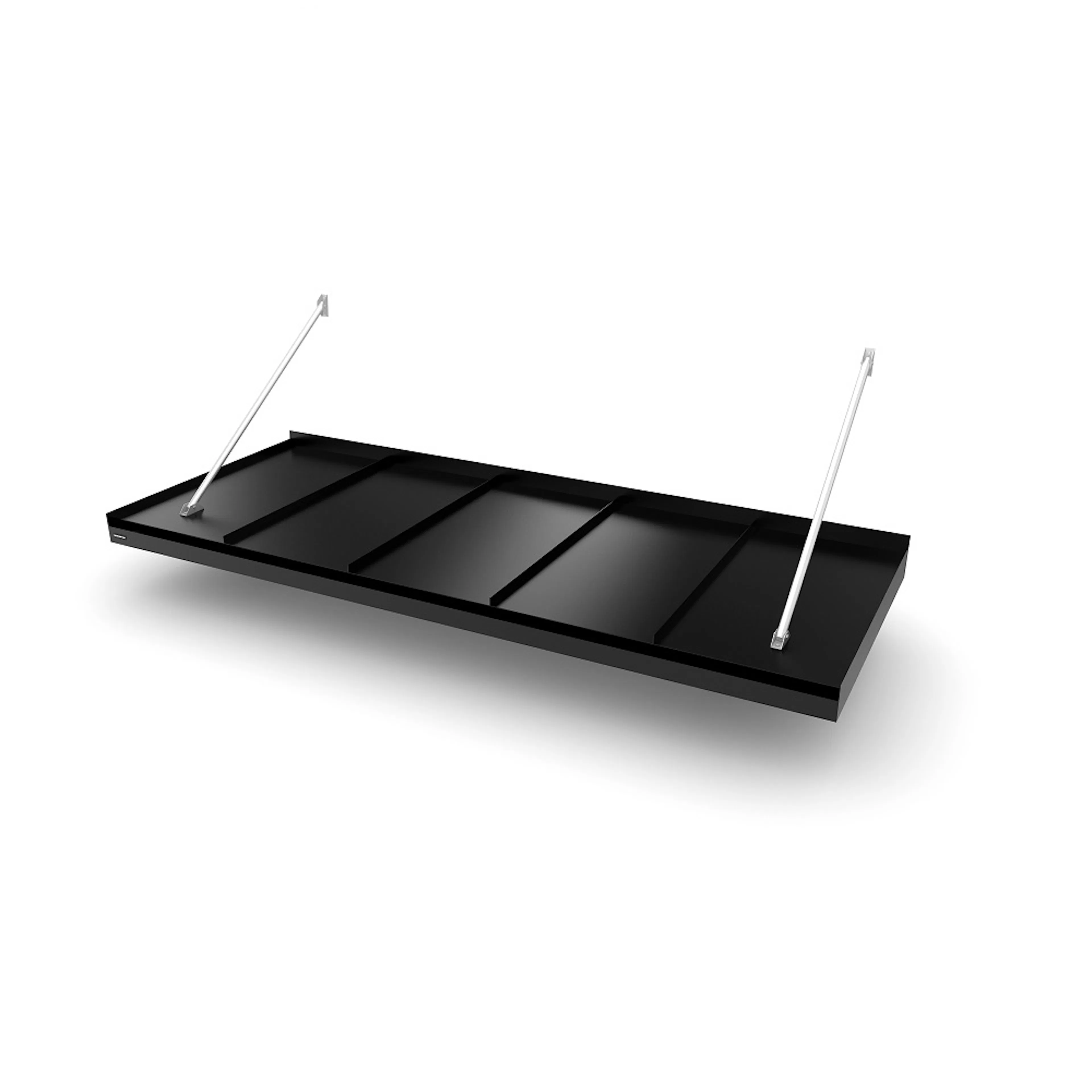 Modern Flat Seamed B=2500 Svart (RAL:9017) 2500 mm Svart Vita COB Led-Lampor