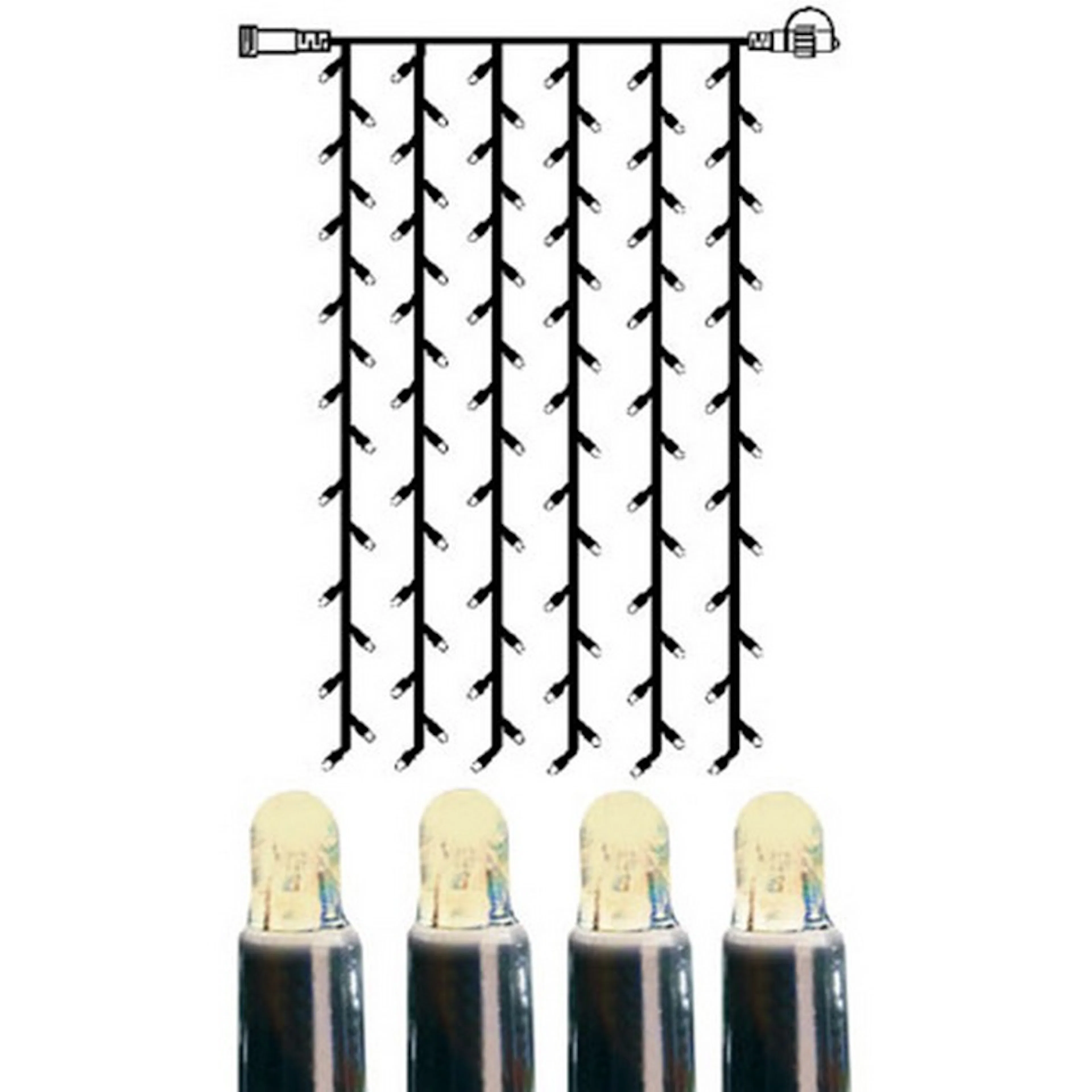 Ljusgardin Extra System LED 102L Varmvit