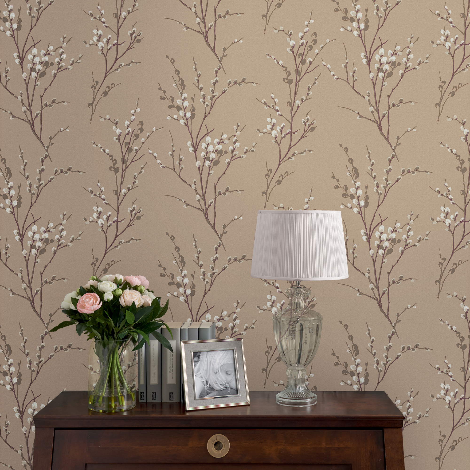 Tapet Laura Ashley Pussy Willow Naturel