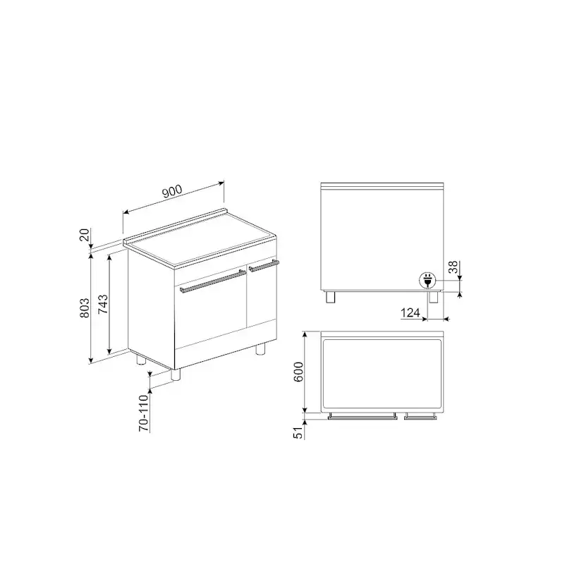 Induktionsspis Smeg C92IPN2