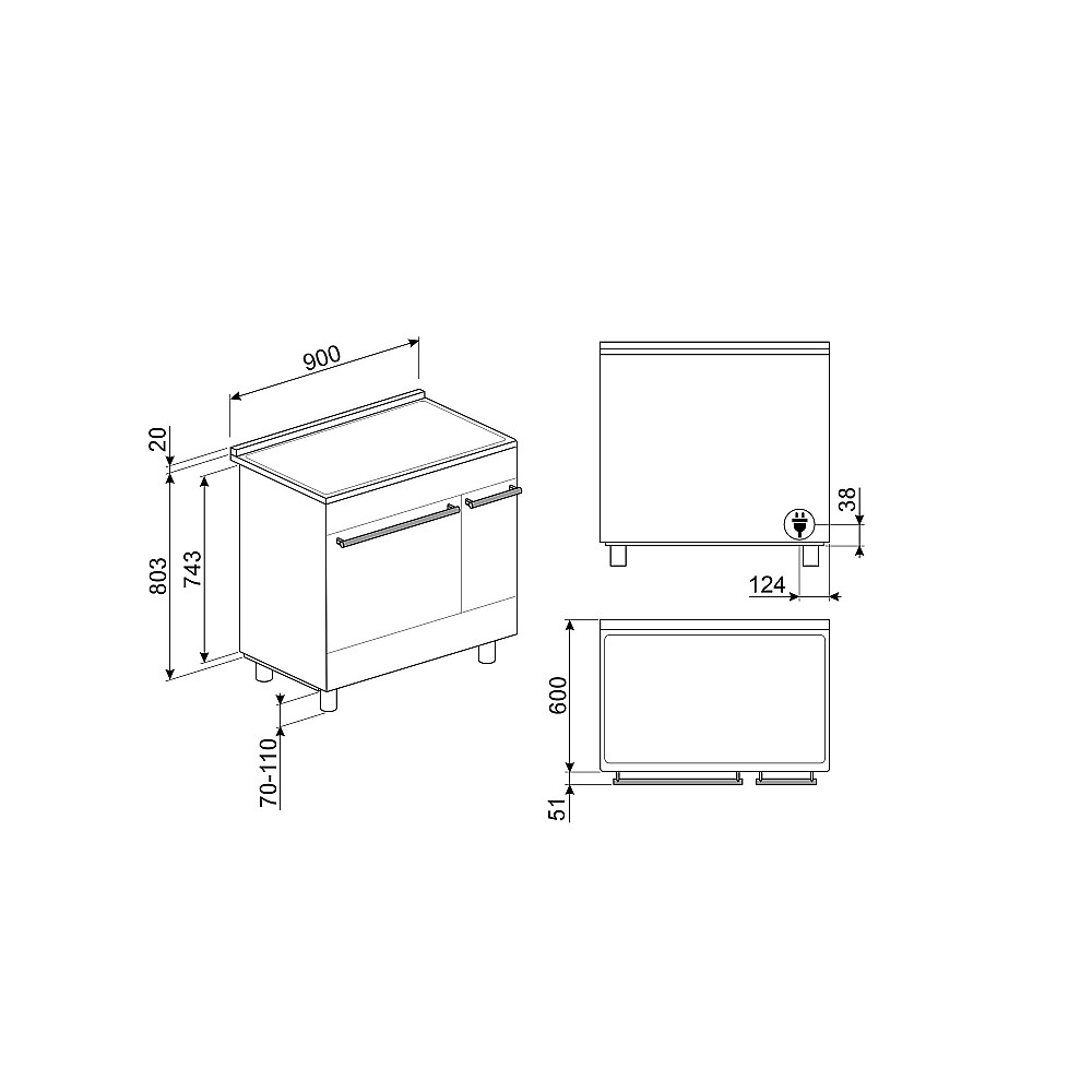 Induktionsspis Smeg C92IPN2