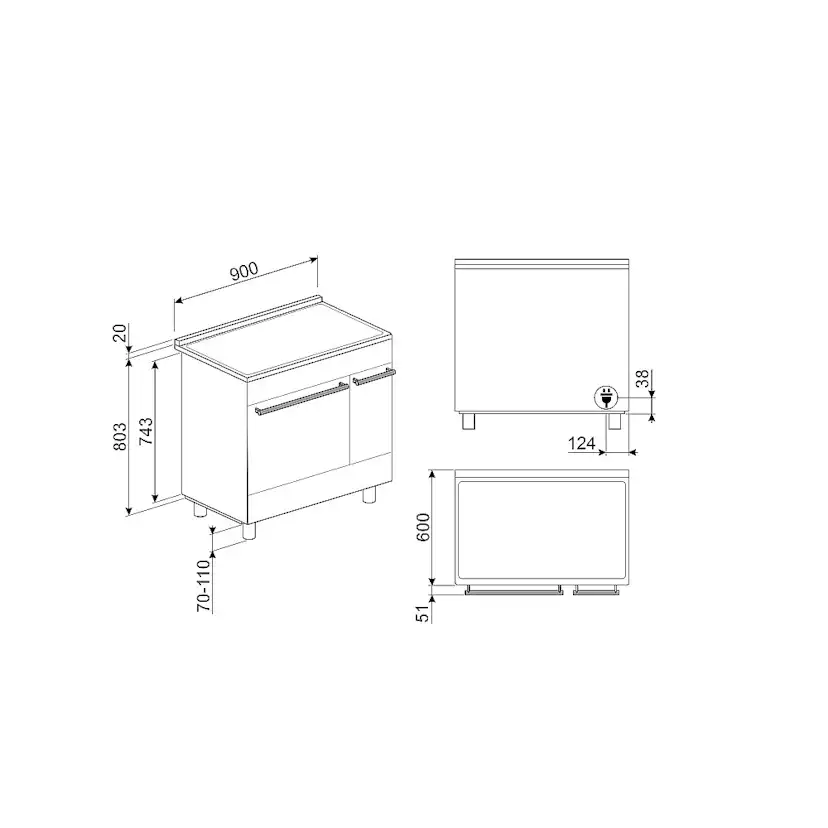 Induktionsspis Smeg C92IPN2