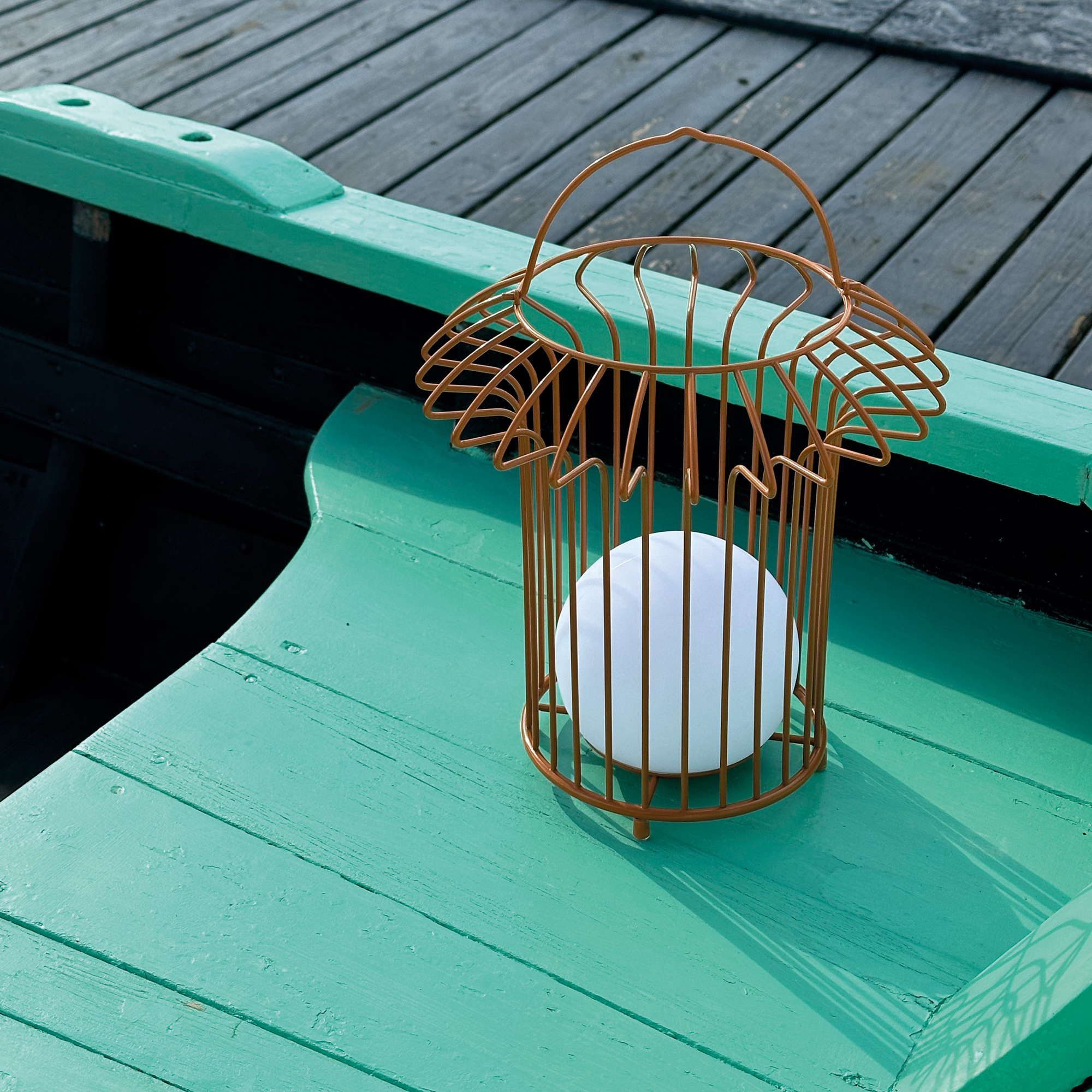 Solcellslampa Dyberg Larsen Basket LED-Lykta Terracotta