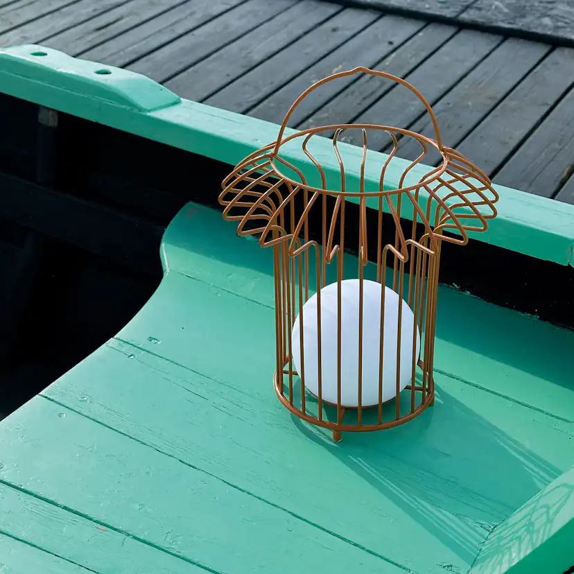 Solcellslampa Dyberg Larsen Basket LED-Lykta Terracotta