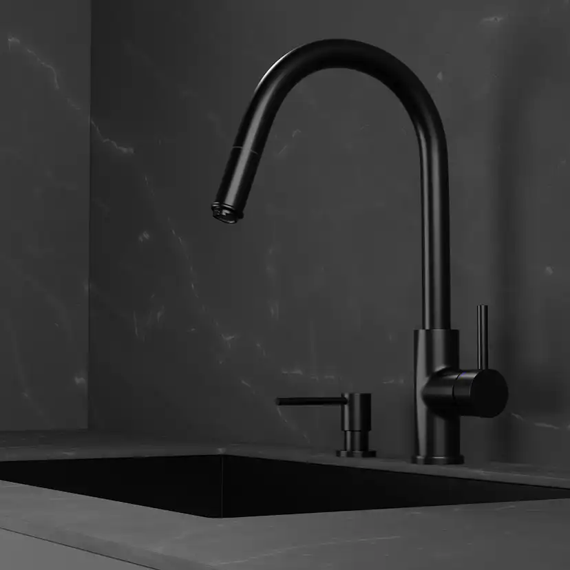Köksblandare Scandtap Steel Access med Utdragbar Pip