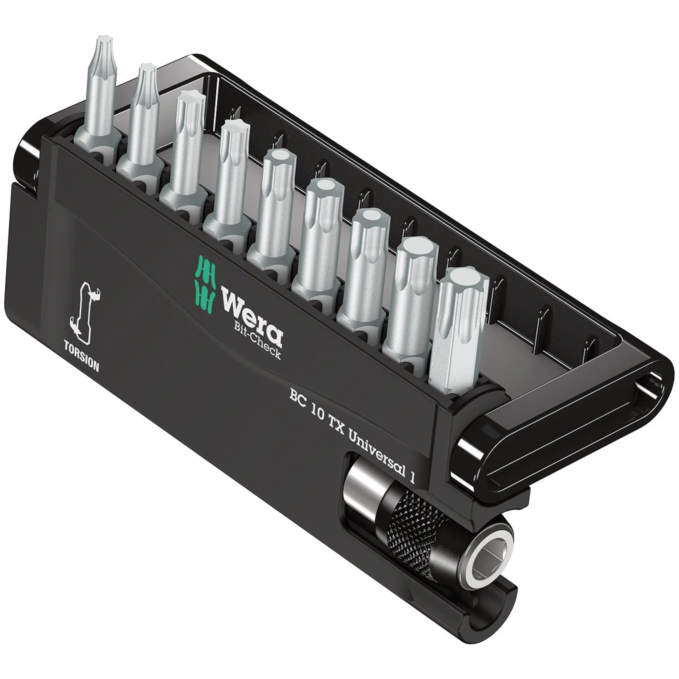 Bitskassett Wera Bit-Check 10 Tx Universal 1 9 Bits+Hållare