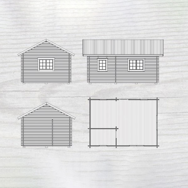Attefallshus Baseco Nyby stuga med loft 25 m2