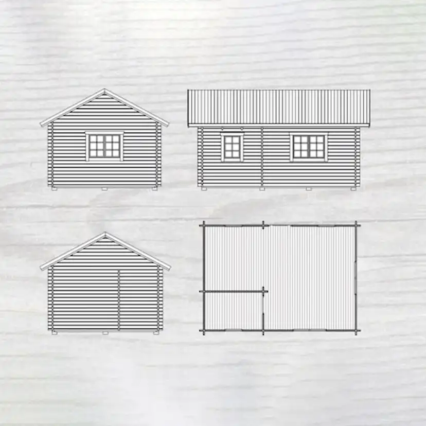 Attefallshus Baseco Nyby stuga med loft 25 m2