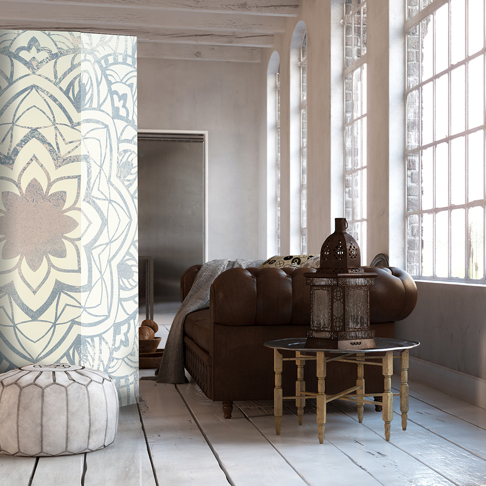 Rumsavdelare Skärmvägg Arkiio Winter Mandala 135x172 cm