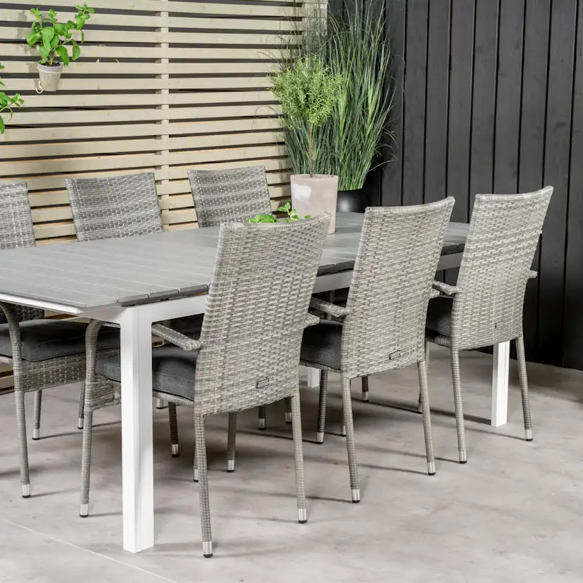 Matgrupp Venture Home Lova 224/324 med 6 Asta Stolar