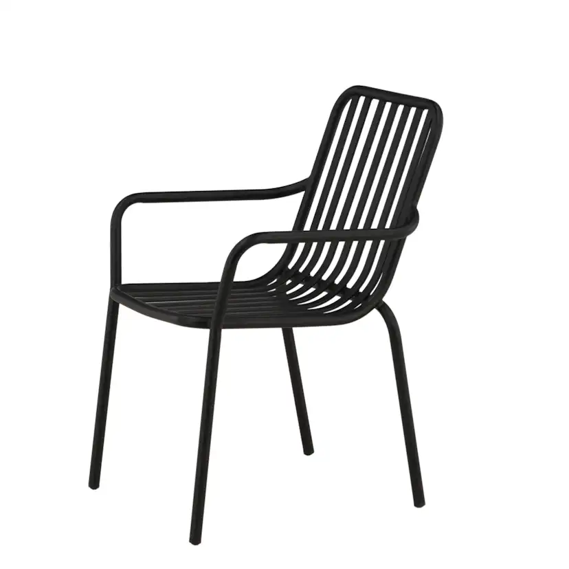 Peking Diningchair Aluminium - Black / 55*60,5*87 Svart