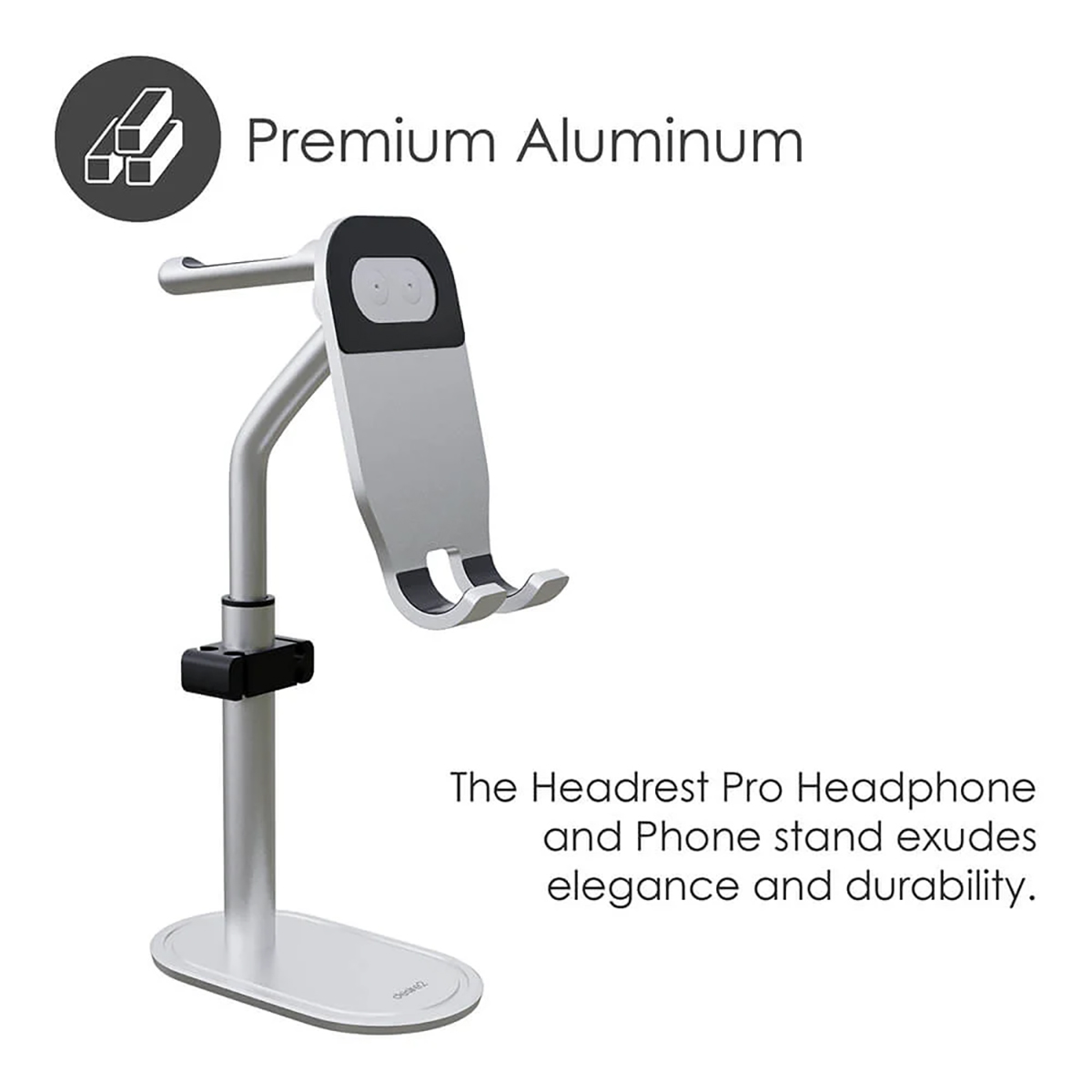Övriga Mobiltillbehör DESIRE2 Hörlursställ och Mobiltelefonhållare Headrest Pro Silver