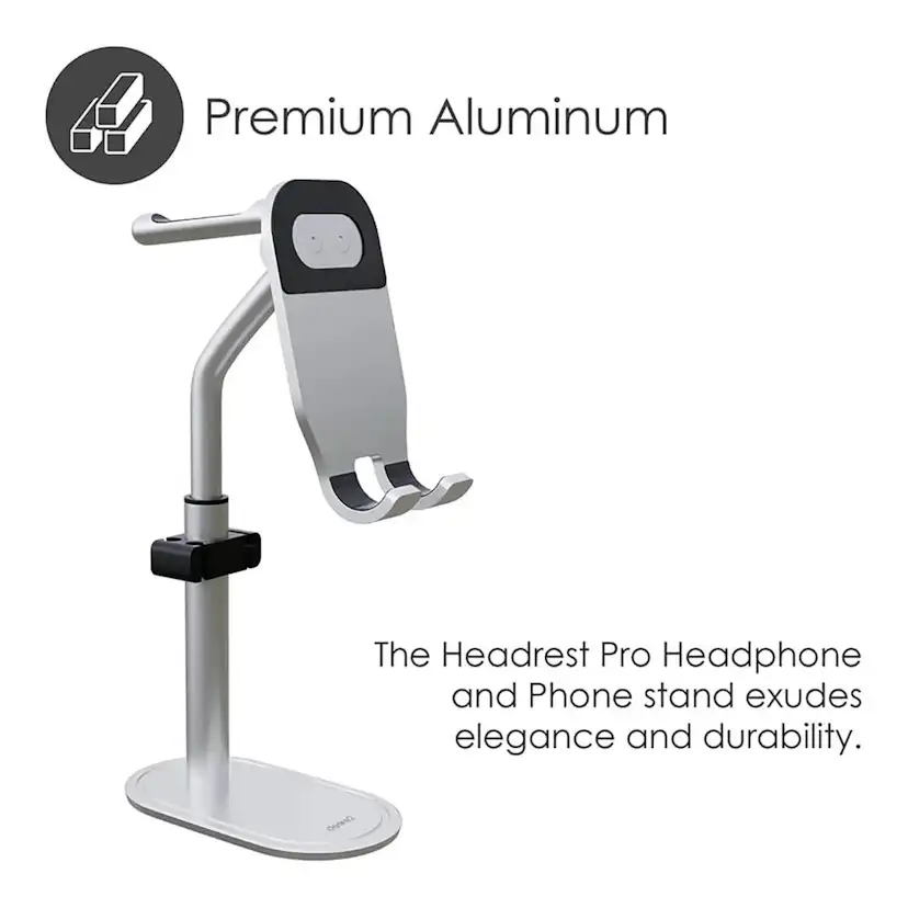 Övriga Mobiltillbehör DESIRE2 Hörlursställ och Mobiltelefonhållare Headrest Pro Silver