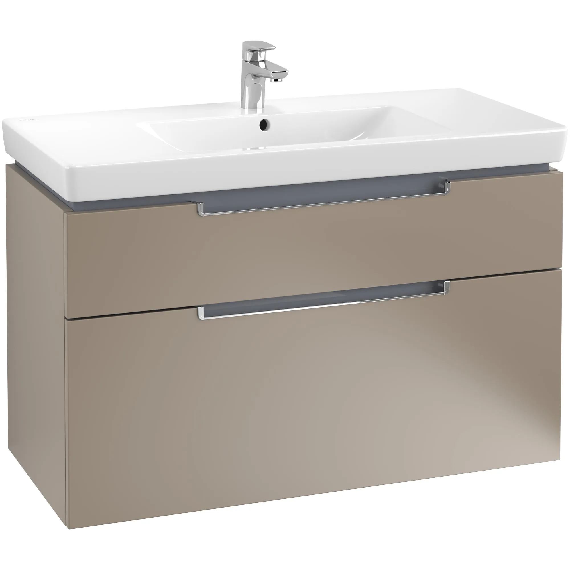 Tvättställsskåp Villeroy & Boch Subway 2.0 med 2 Lådor för Skåpstvättställ