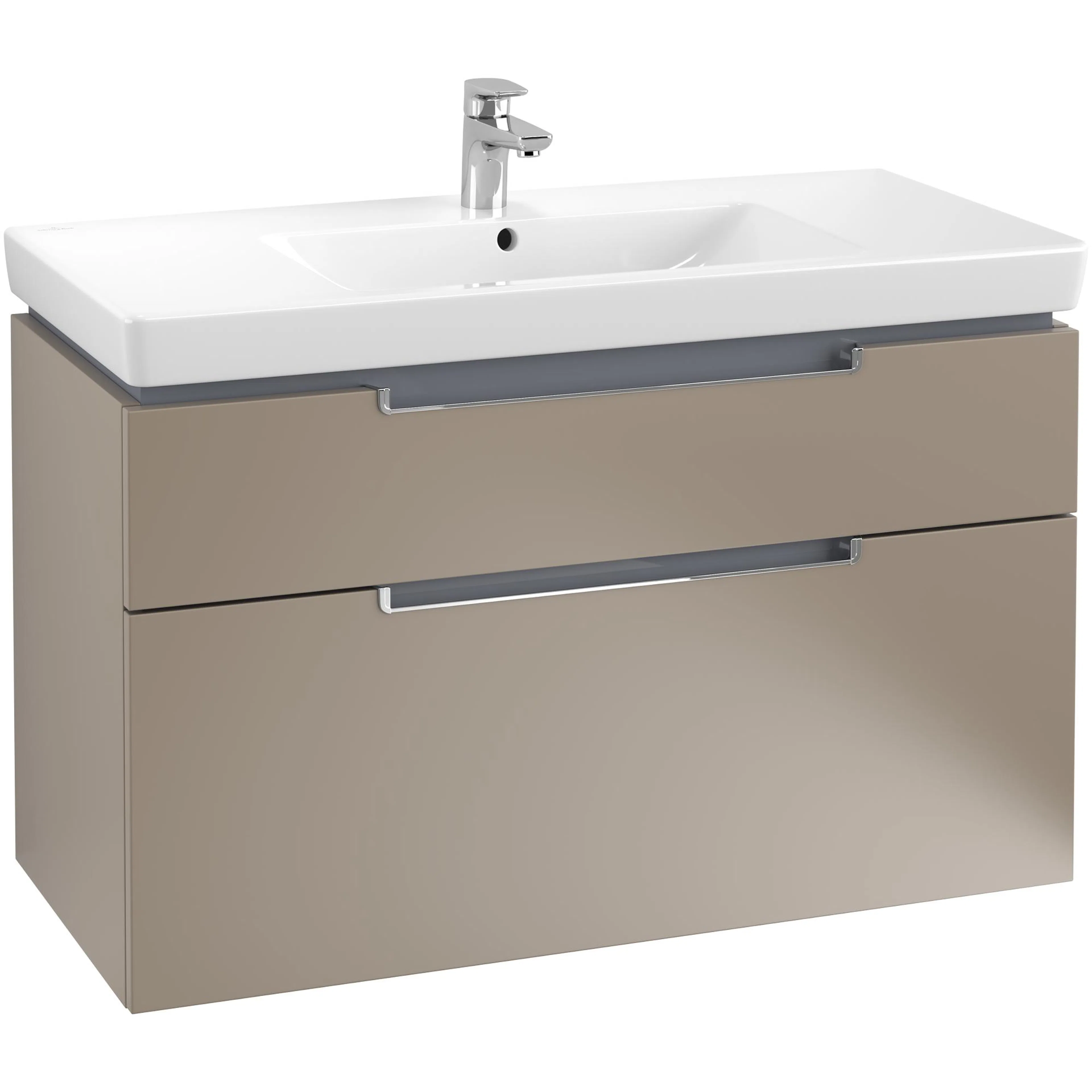 Tvättställsskåp Villeroy & Boch Subway 2.0 med 2 Lådor för Skåpstvättställ