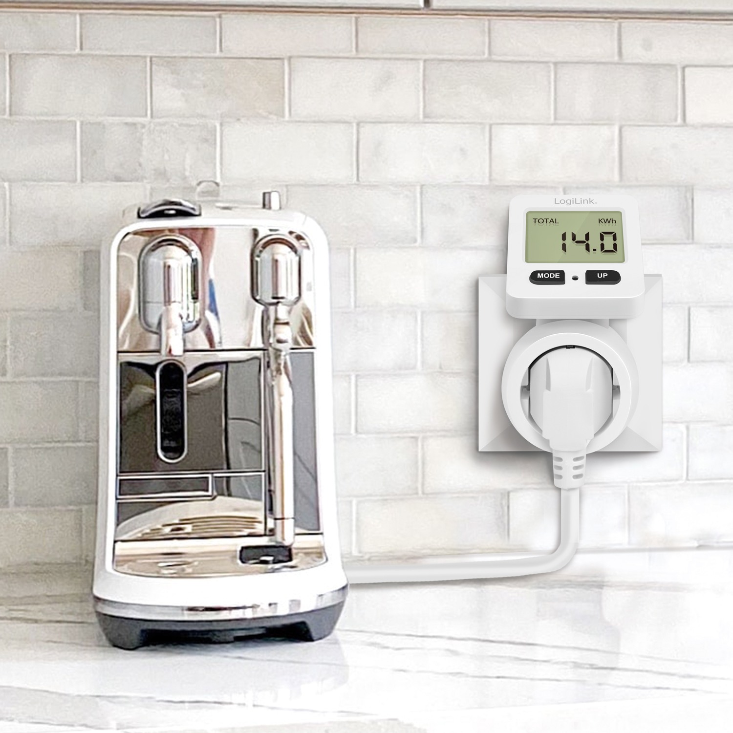 Energimätare LogiLink Med Kostnadsberäkning och Roterbar Display