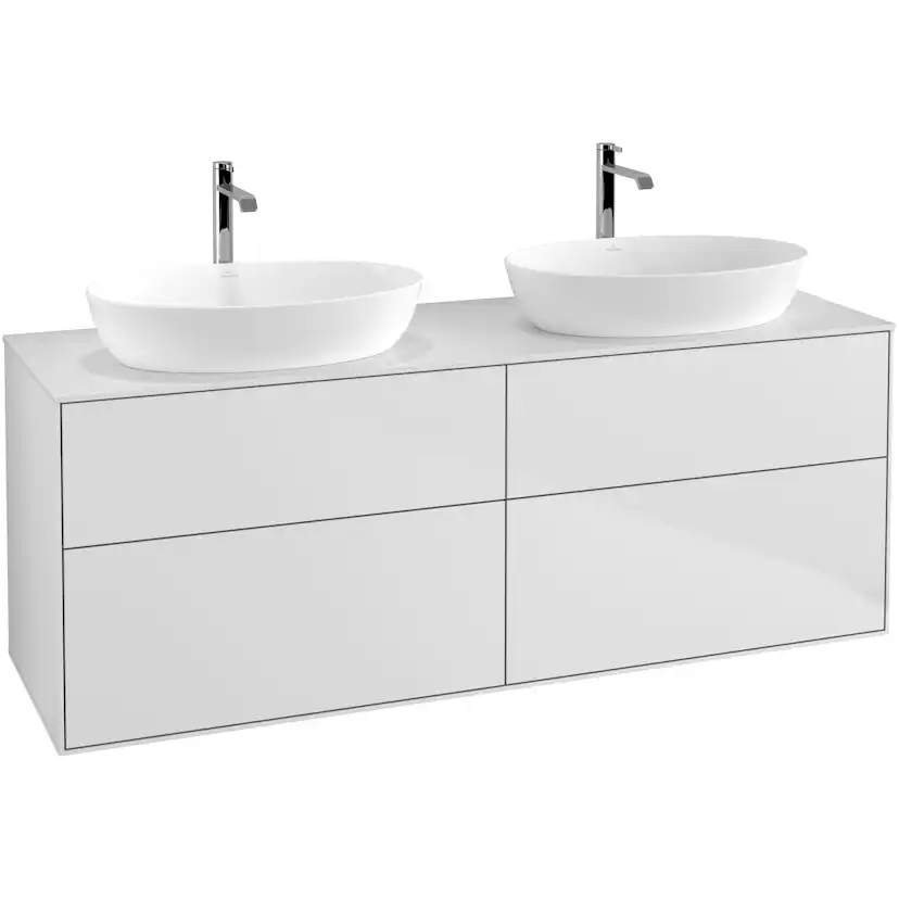 Tvättställsskåp Villeroy & Boch Finion med 4 Lådor och Bänkskiva för Två Fristående Tvättställ från Artis & Collaro