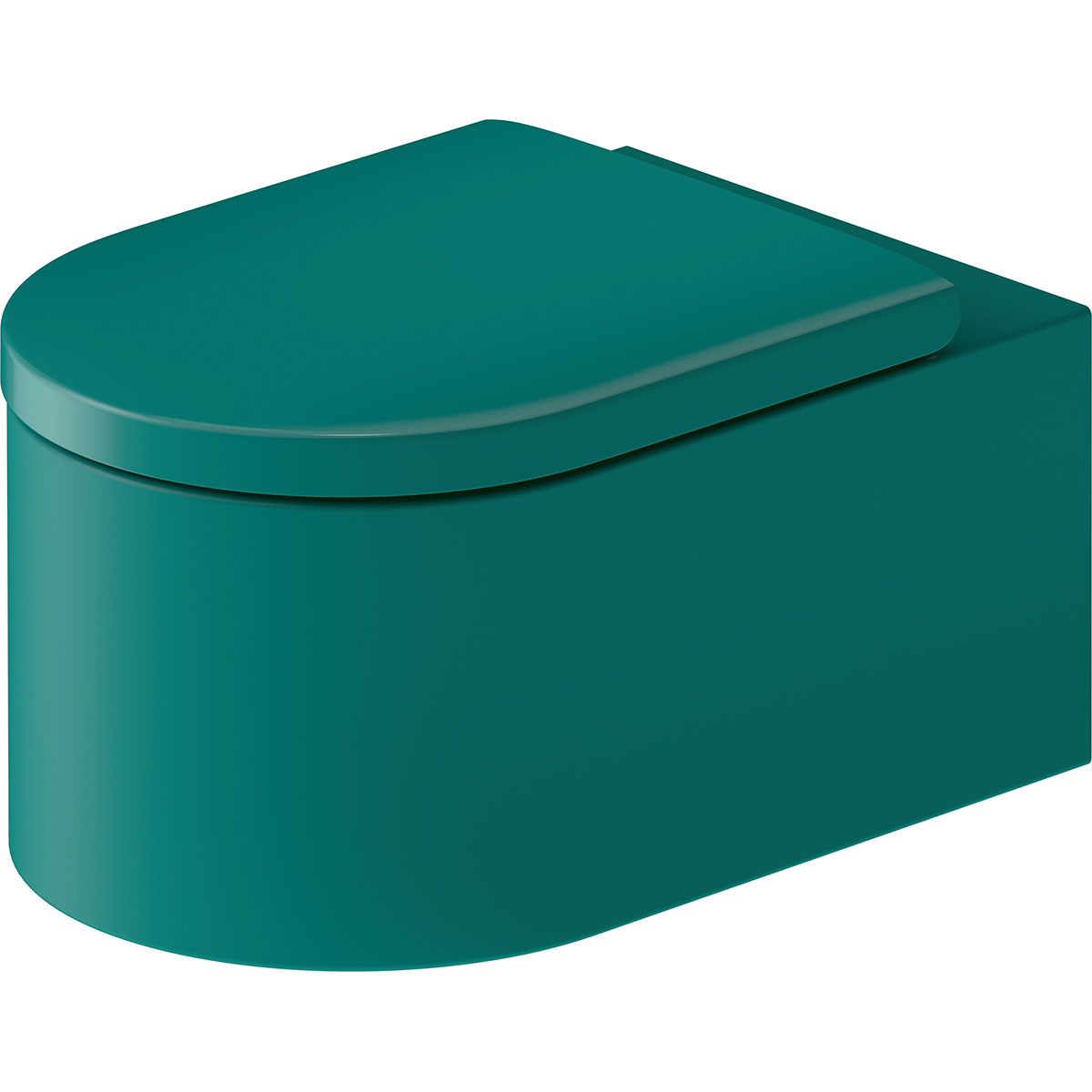 WC vägg, Ytterfärg Grönblå Matt 570 mm Grönblå