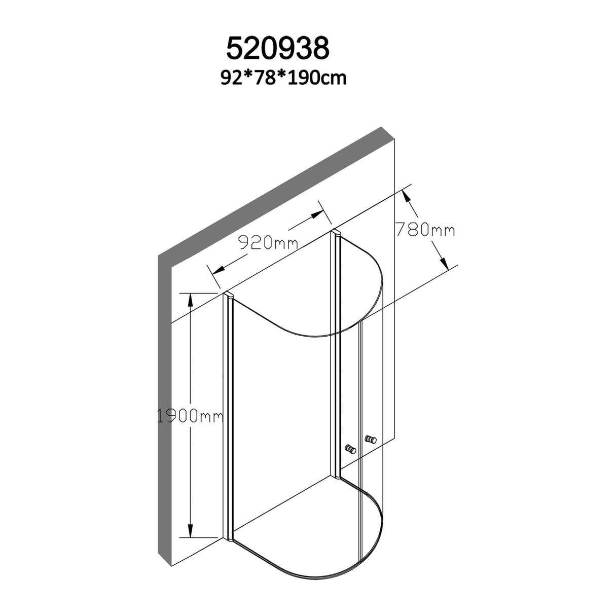 Duschhörn Bathlife Mitt Svart