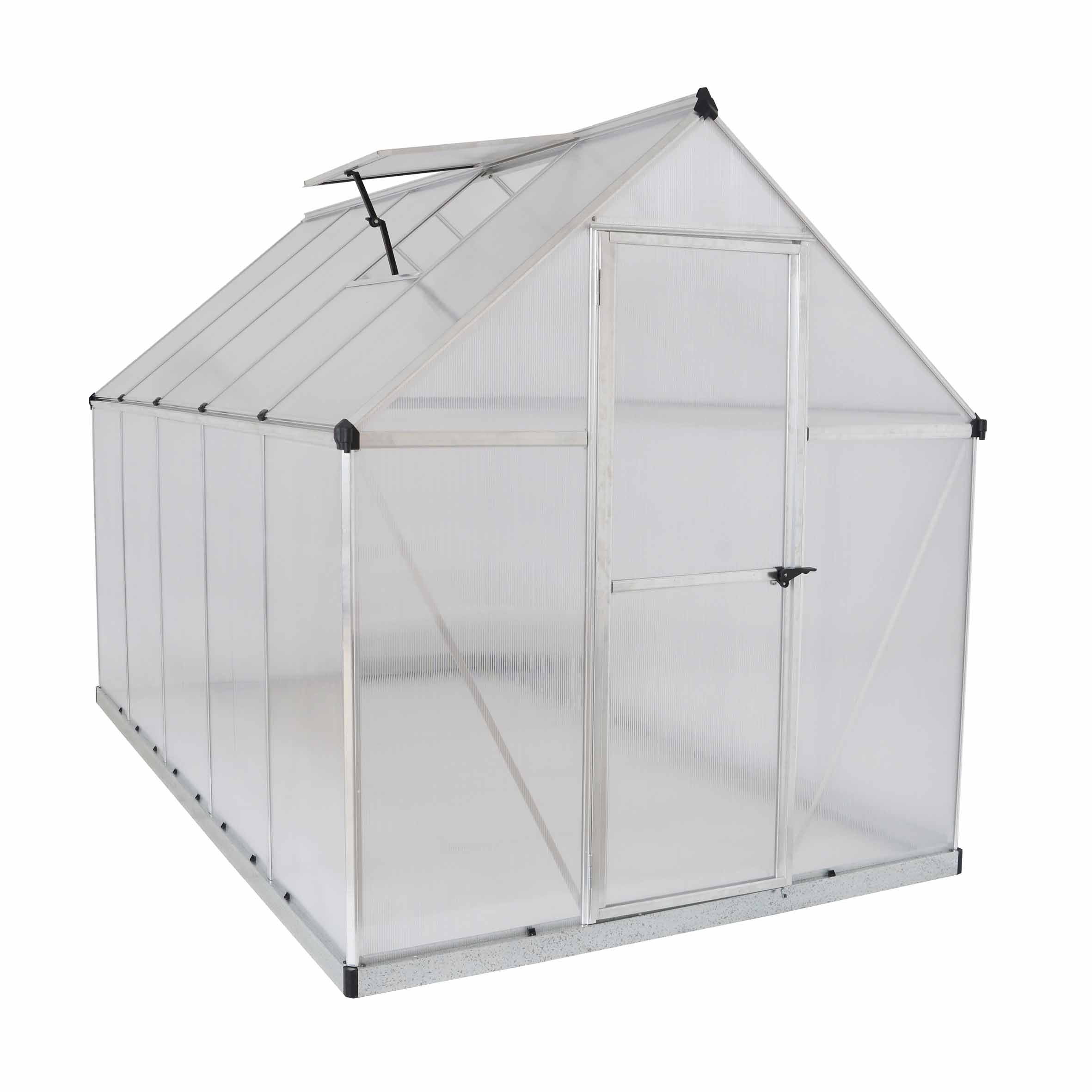 Växthus gop Multi Line Mythos Aluminiumram med UV-Skyddat Polykarbonatglas, 5.7 m²