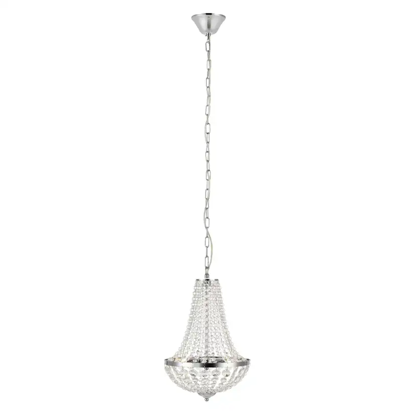 Kristallkrona Markslöjd Gränsö Taklampa IP44 Krom/Transparent