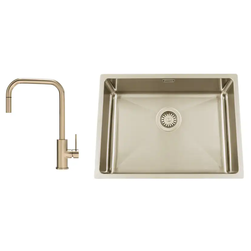 Diskho Nordic Tech Titan 530 X med Köksblandare Steel Accent Square D