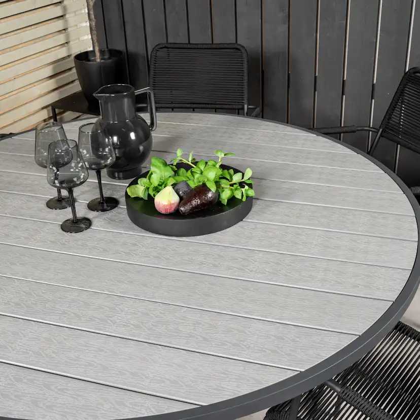 Matgrupp Venture Home Pincy Ø140 med 6 Leon Karmstolar