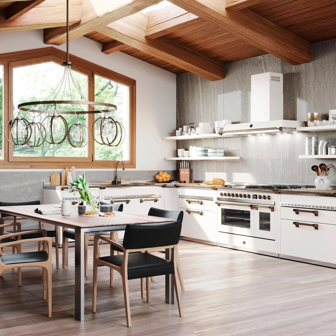 Gasolspis Steel Ascot Combi - Steam 120 cm Rostfri med Två Ugnar