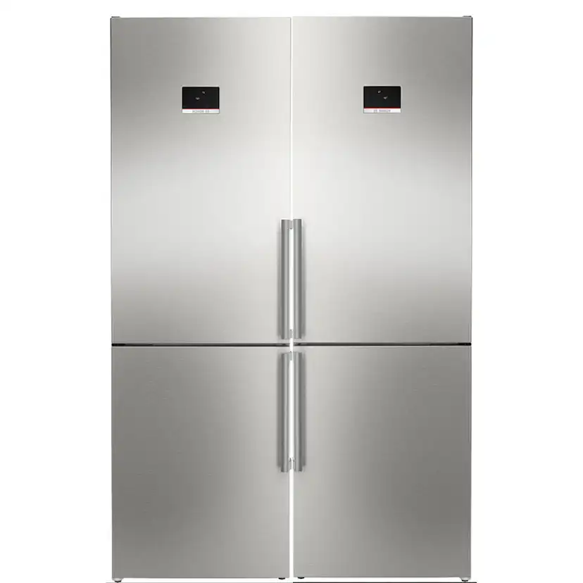 Kombiskåp Kyl/frys Bosch 2 st KGN367ICT Serie 4 186cm Otroligt Tysta Rostfri
