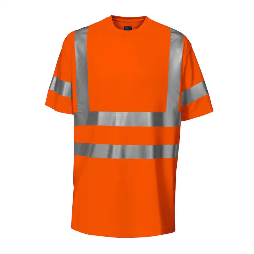 6010 T-Shirt HV Klass 3 Orange S/M Storlek: S/M Orange/Grå