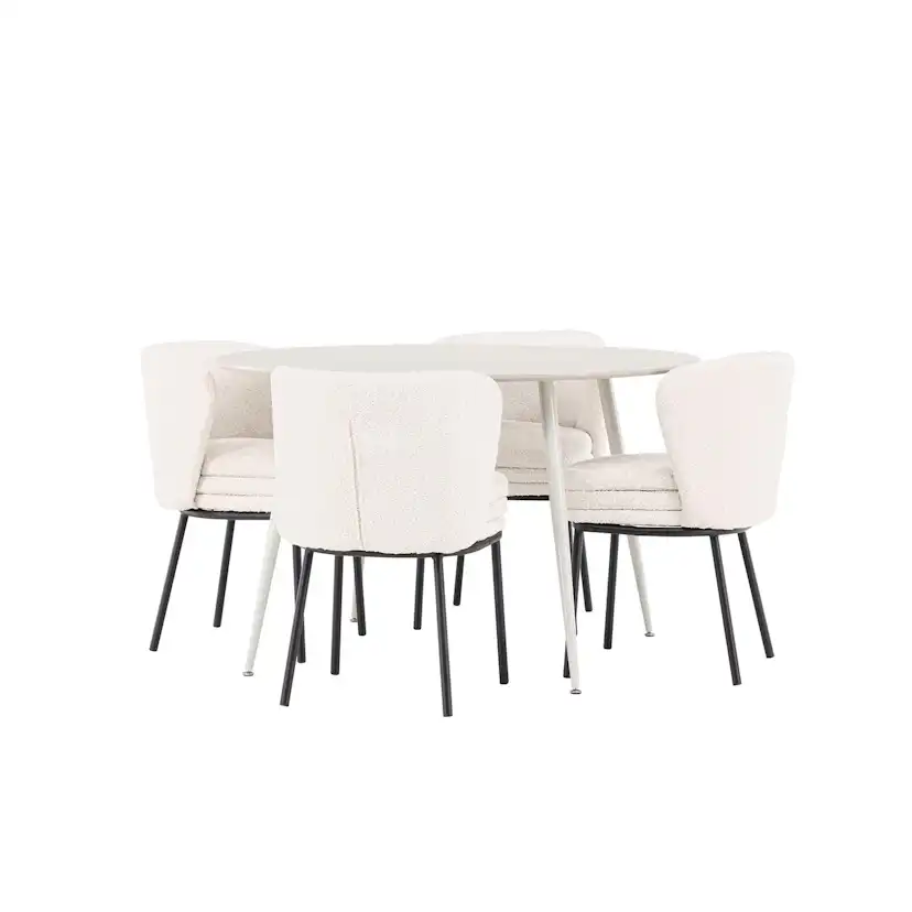 Matgrupp Venture Home Plaza Ø120 med 4 st Agnes Stolar
