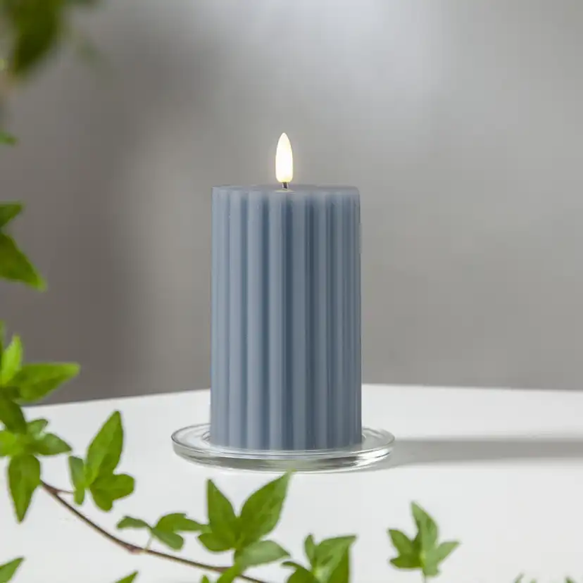 LEDBlockljus Flamme Stripe Blå