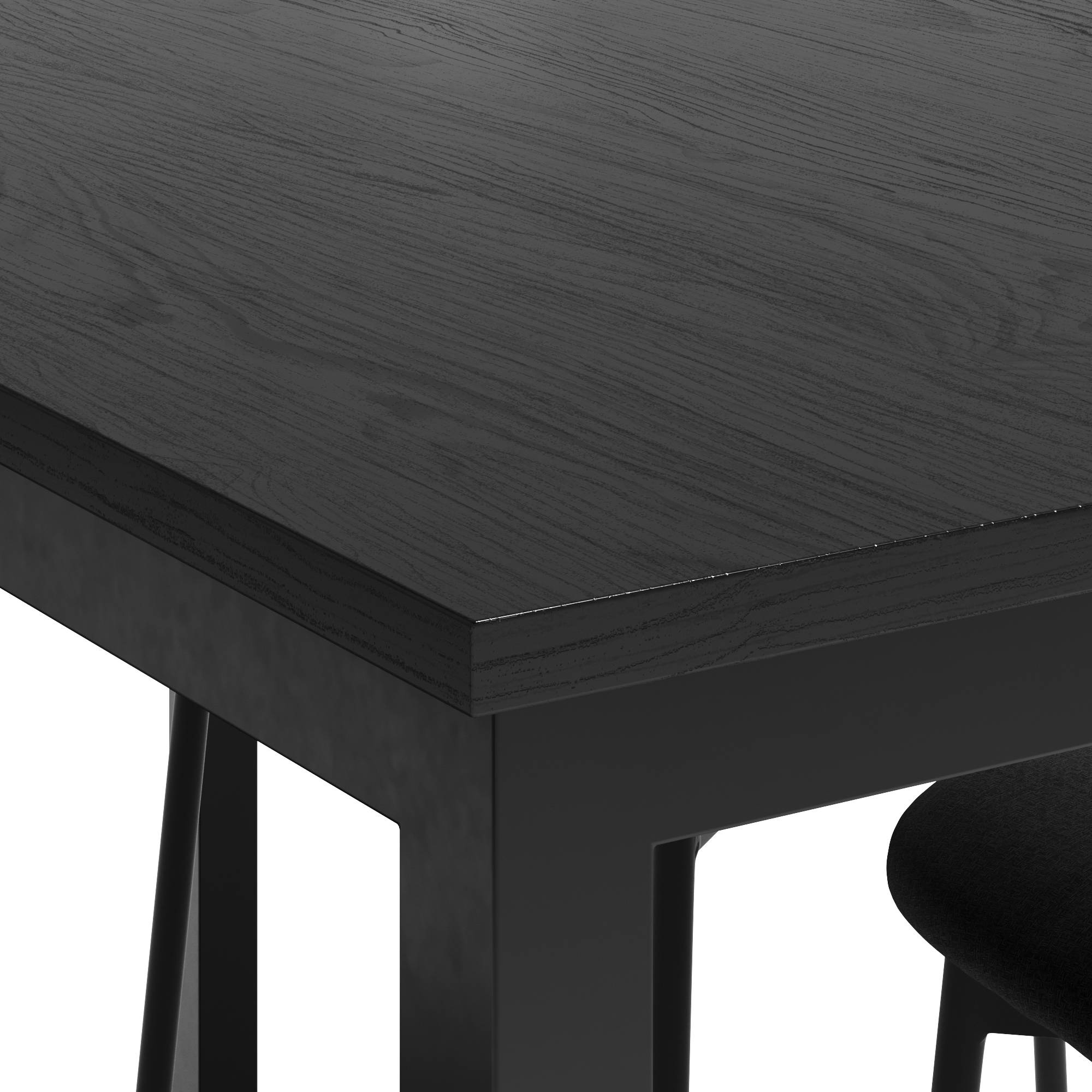 Matgrupp Basic Home Lowe Matbord 120 cm med 4 Lowe Matstol