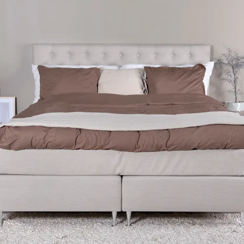 Rättvik 180 cm Fast Beige tyg+Gavel Furudal 180 cm Beige Tyg Beige, Fast, 180 cm