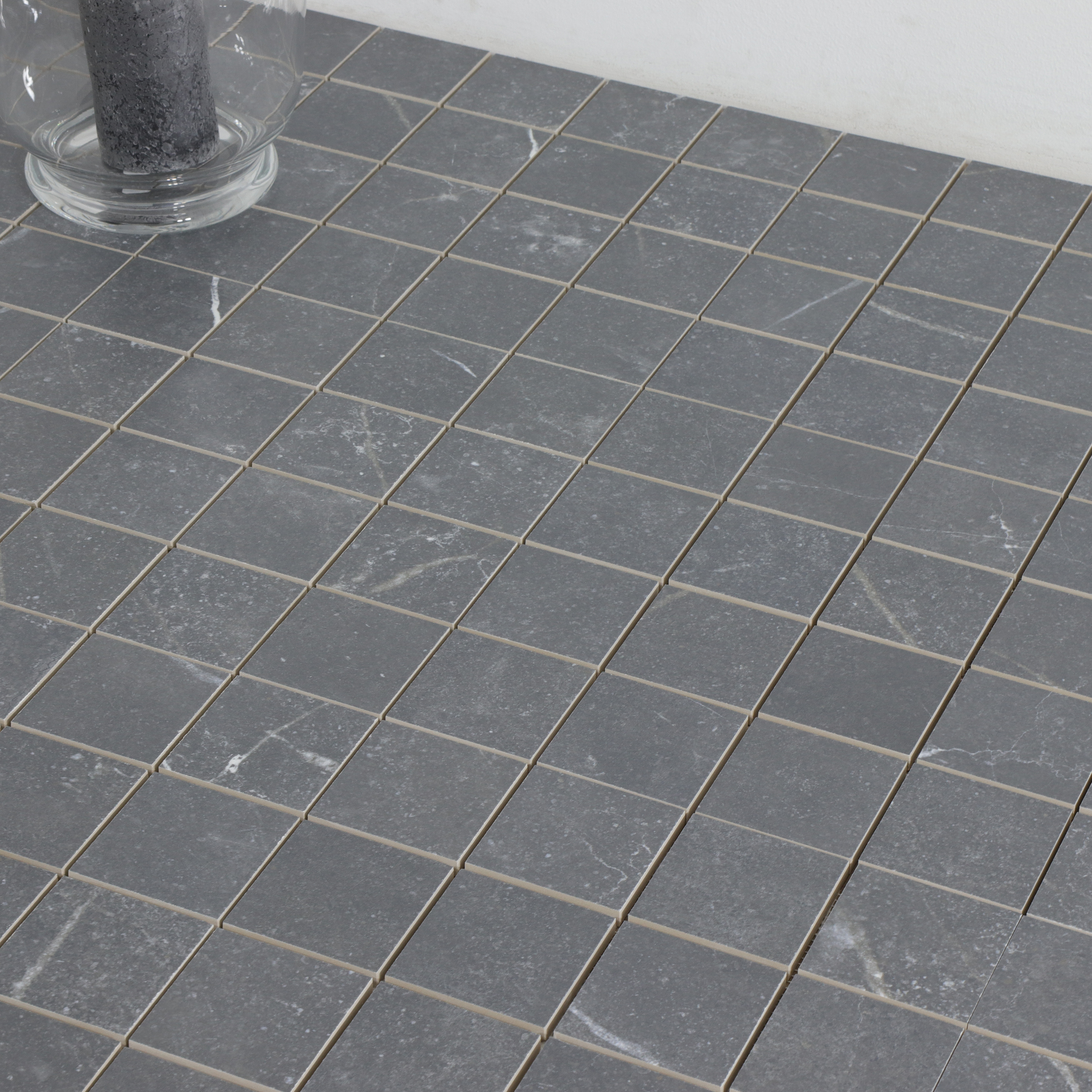 Mosaik Tenfors Soapstone Graphite Matt Marmor 7x7 cm