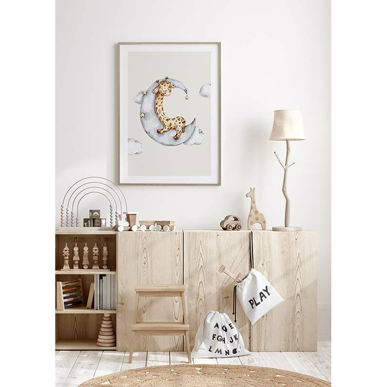 Poster Gallerix Sleeping Giraffe