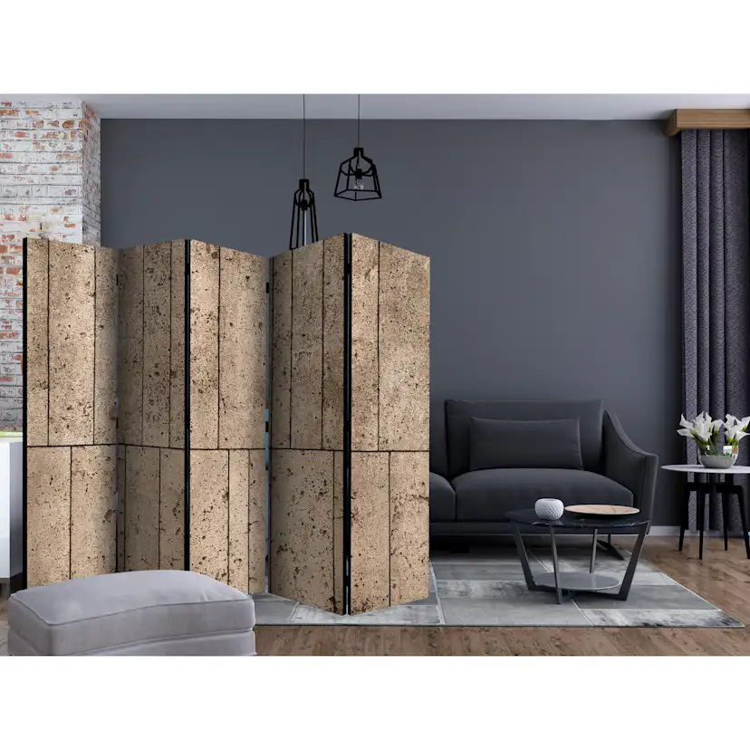 Rumsavdelare Skärmvägg Arkiio Beige Wall II 225x172 cm