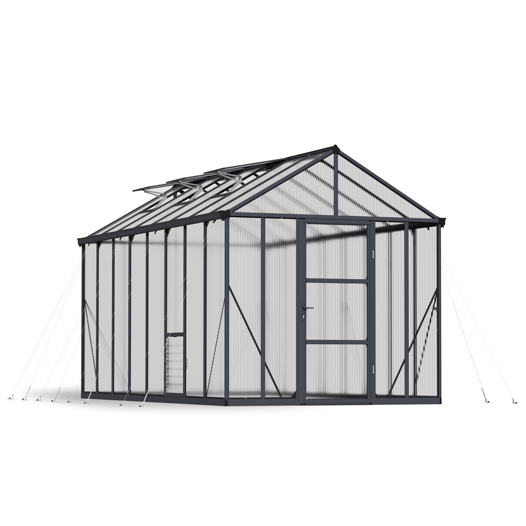 Växthus Canopia by Palram Glory 12,2 m² Mörkgrå