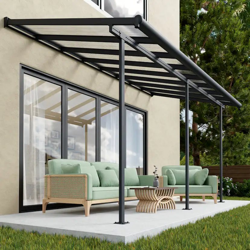 Terrasstak Canopia by Palram Sierra Antracit 10,35 m²