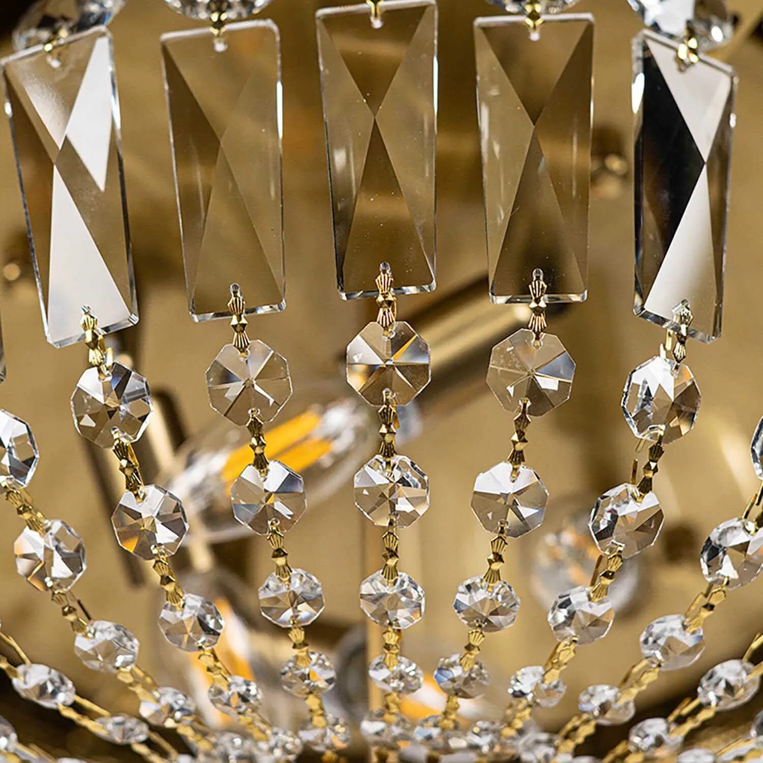 Kristallplafond Vesani Uppsala Mässing Ø40cm