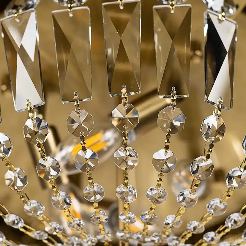 Kristallplafond Vesani Uppsala Mässing Ø40cm