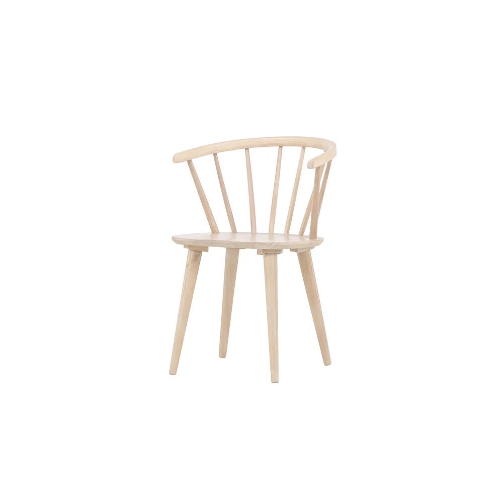 Bobby Dining Chair - Whitewash / Whitewash Solid Rubber Wood Natur