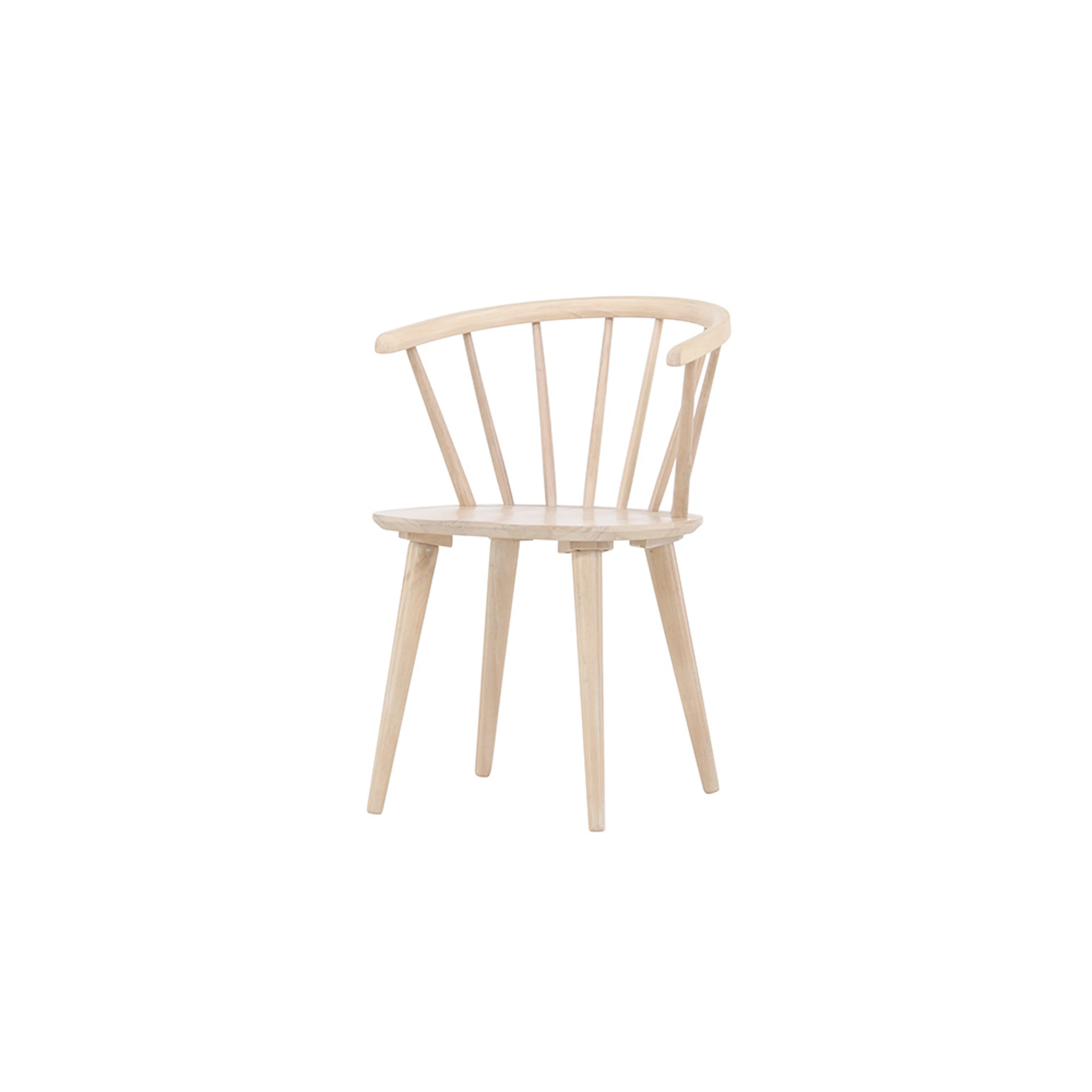 Bobby Dining Chair - Whitewash / Whitewash Solid Rubber Wood Natur