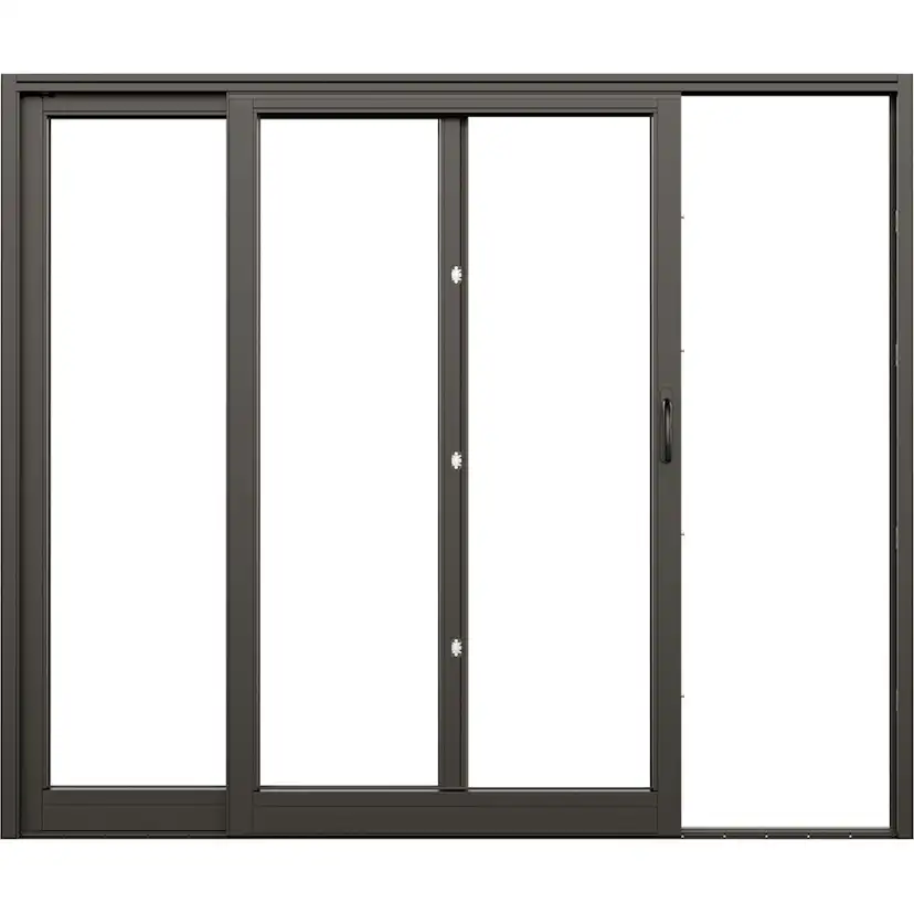Skjutdörr NorDan Svanenmärkt NTech Aluminium 2-Delad BlackLine Svart