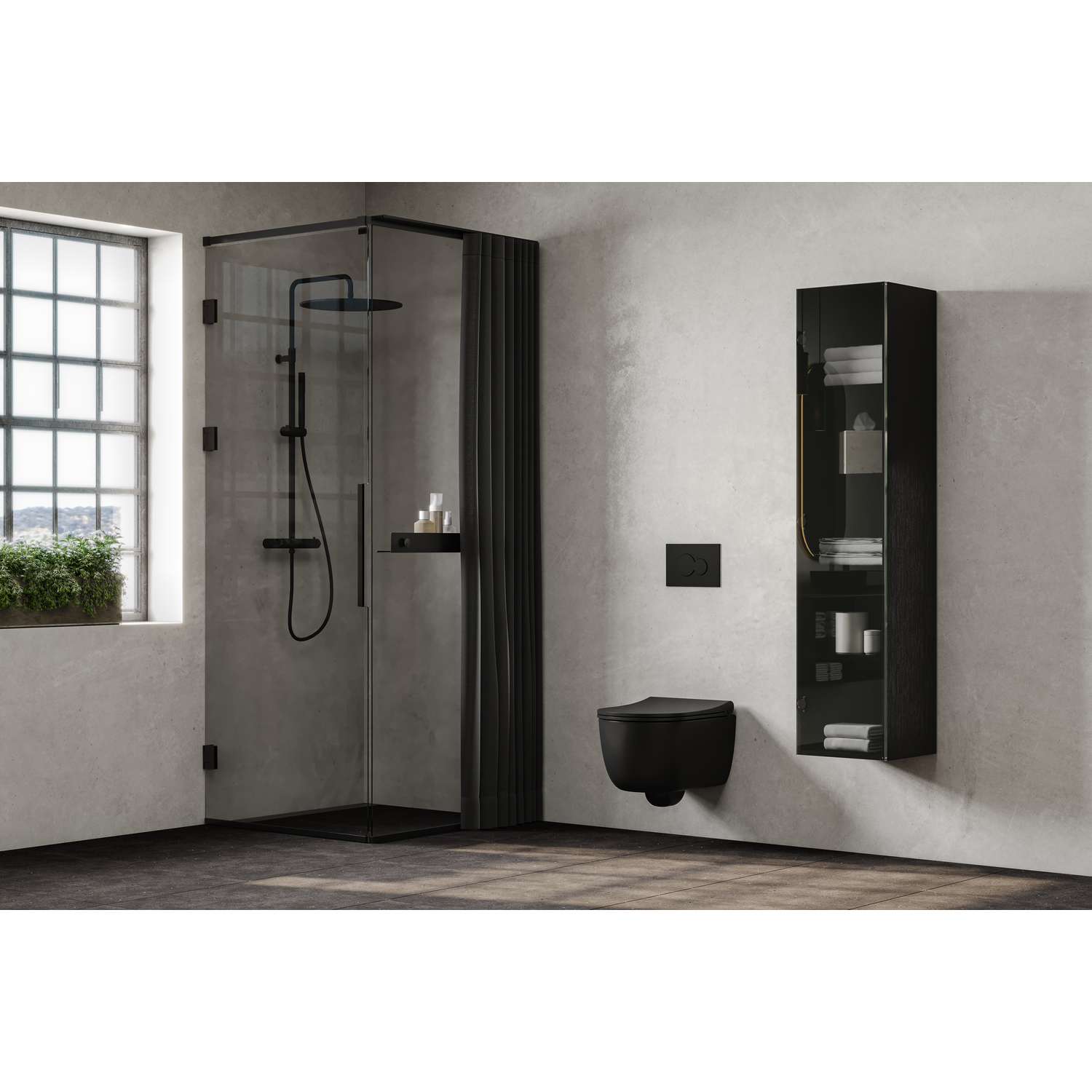 Langfoss Gardin 90x230 Askgrå H: 2300 mm, Askgrå