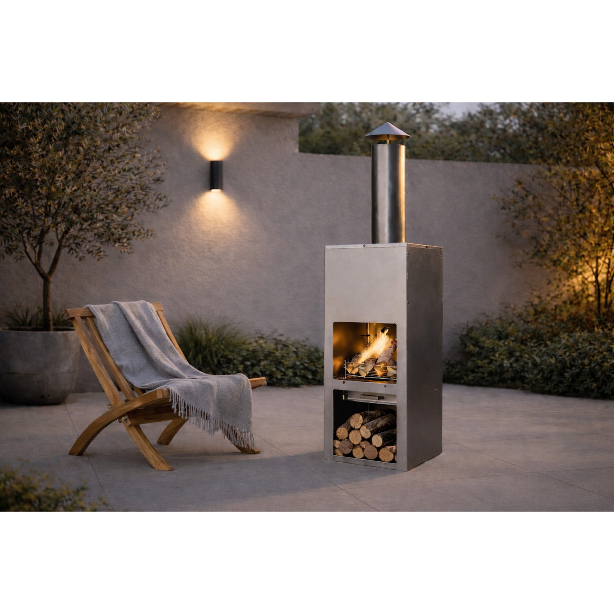 Makarima Firepit Steel - Silver Silver
