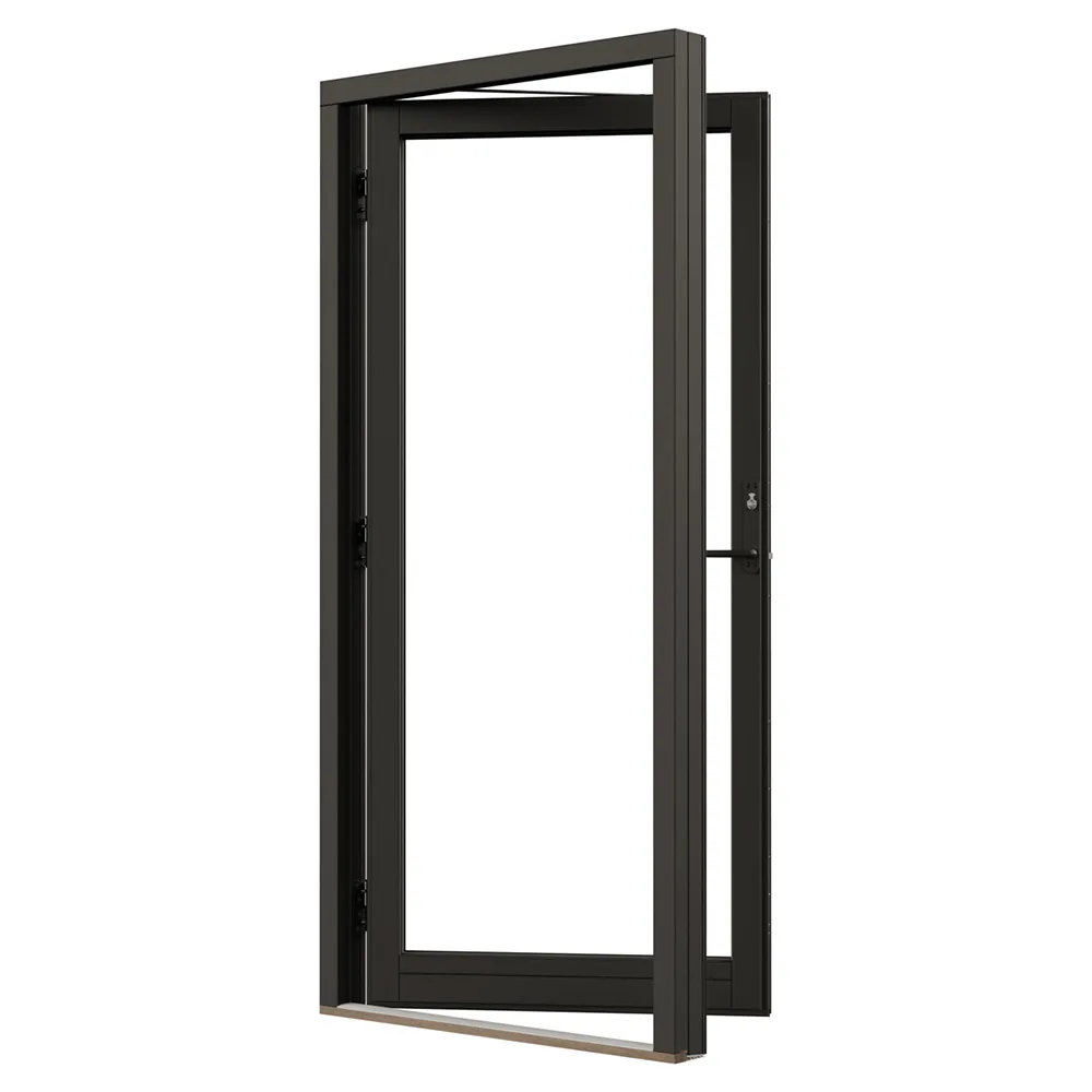 NorDan NTech fönsterdörr helglasad BlackLine trä/alu, 10x20 BxH: 100x200 cm