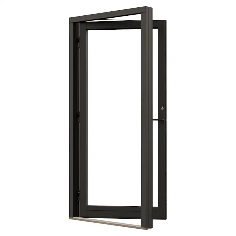 Fönsterdörr NorDan Svanenmärkt NTech Helglasad Aluminium BlackLine Svart